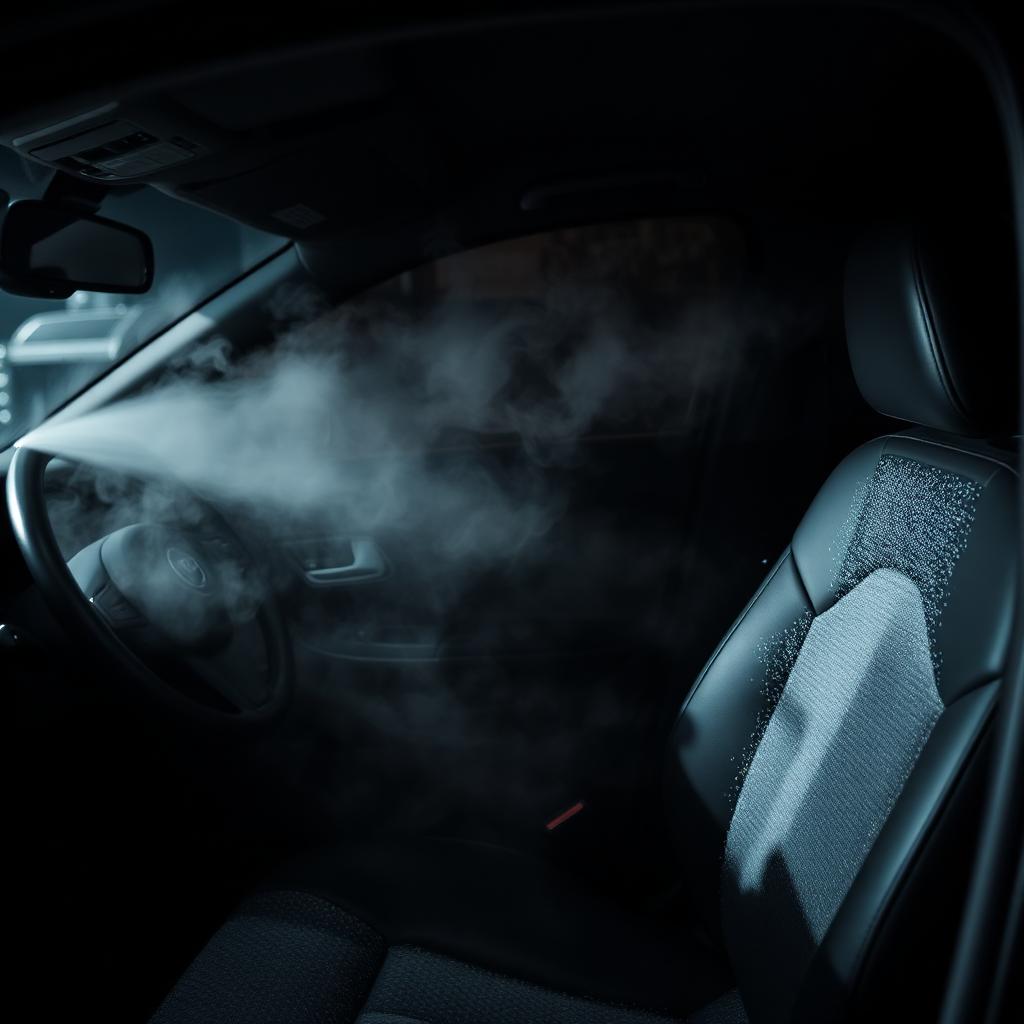 Steam cleaning interior
